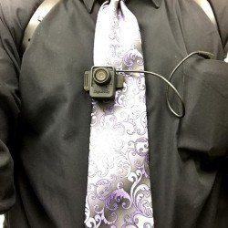 Body worn camera (BWC) as worn by members of our Criminal Investigations Bureau and plain-clothes officers.